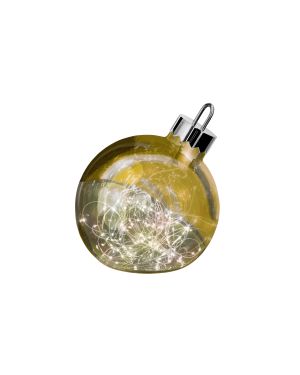 ORNAMENT - XXL Christmas bauble with LED, gold - D: 20 cm