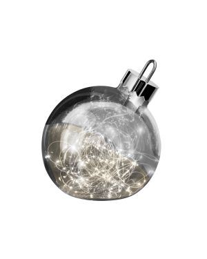 ORNAMENT - XXL Christmas ball with LED, Smoke - D: 25 cm