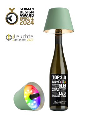 TOP 2.0 - RGBW Battery Bottle Light, Olive Green