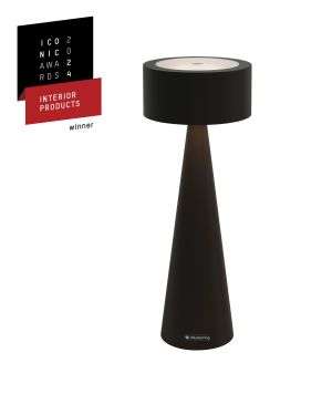 ELODY - negro, lámpara de mesa recargable